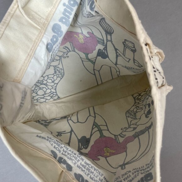 Vintage Spiegel The Unshopping Bag Canvas Tote Eclectic Retro 1970s Illustration - Picture 12 of 16